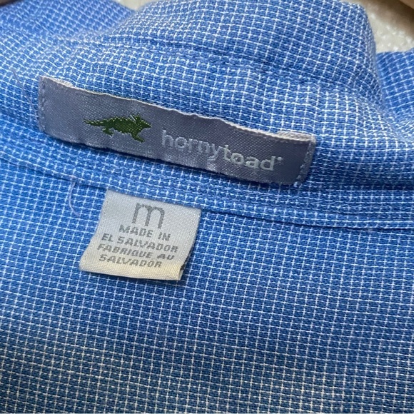 Horny Toad button down shirt roll up sleeves colorado brewery patch on front med - Picture 2 of 4